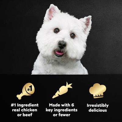 Show full view: Cesar Simply Crafted Multipack Adult Chicken & Beef Recipes Shredded Wet Dog Food, 1.3-oz tray, 40 count slide 6 of 11