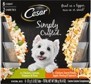 Cesar Simply Crafted Variety Pack Chicken, Carrots, Potatoes & Peas & Chicken, Sweet Potato, Apple, B...