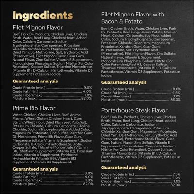 Show full view: Cesar Steak Lovers Variety Pack Adult Wet Dog Food Trays, 3.5-oz tray, bundle of 48  slide 7 of 11