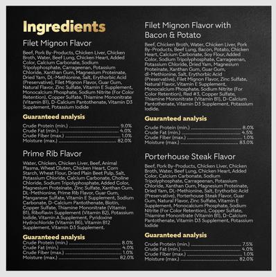 Show full view: Cesar Steak Lovers Variety Pack Small Breed Adult Wet Dog Food, 3.5-oz, case of 24 slide 7 of 11