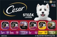 Cesar Steak Lovers Variety Pack Small Breed Adult Wet Dog Food Trays, 3.5-oz, case of 36