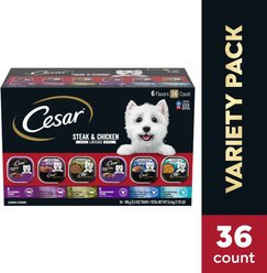 Cesar Steak & Poultry Lovers Variety Pack Small Breed Adult Wet Dog Food Trays, 3.5-oz, case of 36 slide 2 of 9