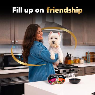 Show full view: Cesar Warm Bowls Variety Pack Chicken & Beef Entree & Roasted Chicken Entree Shredded Wet Dog Food Trays, 2.7-oz tray, pack of 6 slide 10 of 11