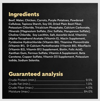 Show full view: Cesar Wholesome Bowls Beef, Chicken, Potatoes & Carrots Recipe Small Breed Adult Wet Dog Food, 3-oz tray, case of 10 slide 7 of 11