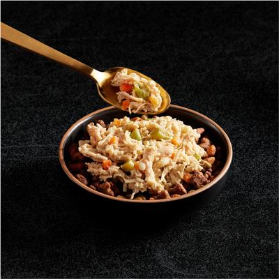 Show full view: Cesar Wholesome Bowls Chicken, Carrots, Barley & Green Beans Recipe Small Breed Adult Wet Dog Food, 3-oz tray, case of 10 slide 4 of 11