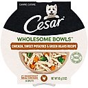 Cesar Wholesome Bowls Chicken, Sweet Potato & Green Beans Recipe Small Breed Adult Wet Dog Food, 3-oz tray, case of 10