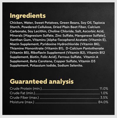 Show full view: Cesar Wholesome Bowls Chicken, Sweet Potato & Green Beans Recipe Small Breed Adult Wet Dog Food, 3-oz tray, case of 10 slide 7 of 11