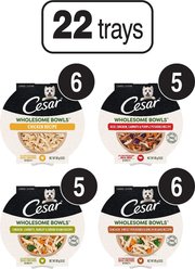 Cesar Wholesome Bowls Small Breed Adult Soft Wet Dog Food Variety Pack, 3-oz bowl, case of 22 slide 2 of 9