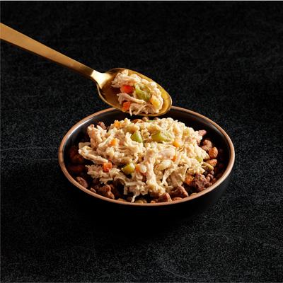 Show full view: Cesar Wholesome Bowls Variety Pack Beef, Chicken, Carrots, Barley & Green Beans Recipe & Chicken, Apple & Sweet Potato Recipe Small Breed Adult Soft Wet Dog Food, 3-oz bowl, case of 6 slide 4 of 11