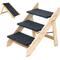 Show in main carousel: Cesicia 2-in-1 Foldable Wooden Dog Ramp & Stairs, Brown, 3 step slide 1 of 8