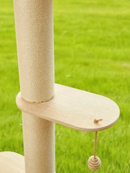 Cesicia 3-Tier 52.8-in Half Cat Tree Tower with Scratching Post, Beige slide 2 of 7