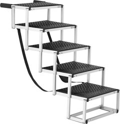 Cesicia 5-Steps Folding Car Dog Stairs, Black slide 1 of 6