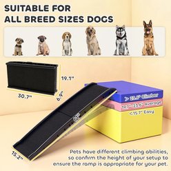 Cesicia Gentle Slope Foldable Car Dog Ramp, Black slide 2 of 6
