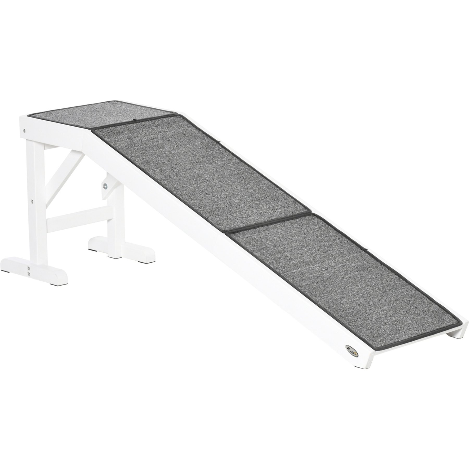 Cesicia Non-Slip Carpet Dog Ramp, Gray & White