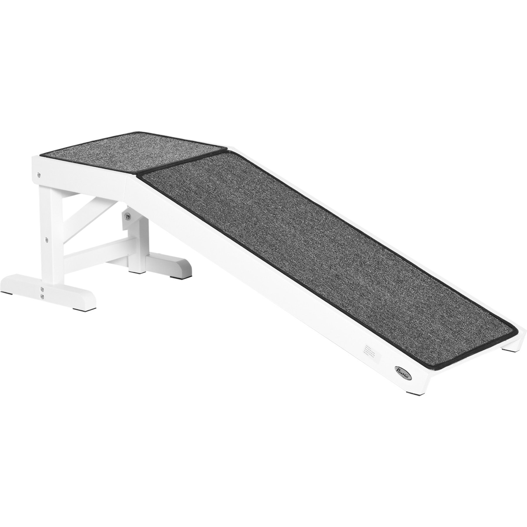 Cesicia Non-Slip Carpet & Platform Dog Ramp, Gray