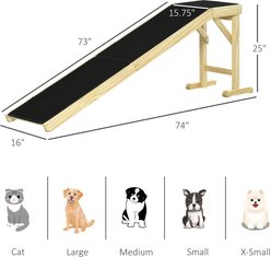 Cesicia Non-Slip Carpet & Platform Dog Ramp, Natural & Black slide 2 of 7
