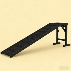 Cesicia Non-Slip Tread Wooden Climb Dog & Cat Ramp, Black slide 1 of 7