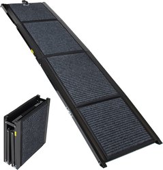 Cesicia Portable Foldable Dog Ramp with Non-Slip Rug Surface, Black, 71 x 17.3-in