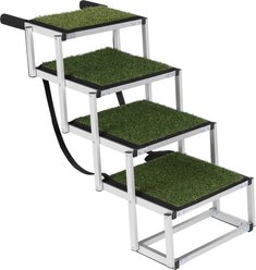 Cesicia Portable Foldable Dog Stairs with Non-Slip Surface & Reinforced Design, Green