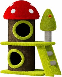 Cesicia Suitable for Indoor Use Mushroom-Themed 30.7-in Cat Tree, Green