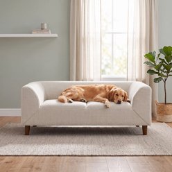 Cfowner Backrest & Armrest, Memory Foam Couch, Modern Elevated with Wooden Legs Furniture-Style-Sofa Dog Bed, Medium, Beige slide 1 of 5
