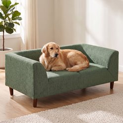 Cfowner Backrest & Armrest, Memory Foam Couch, Modern Elevated with Wooden Legs Furniture-Style-Sofa Dog Bed, Medium, Olive Green slide 2 of 5