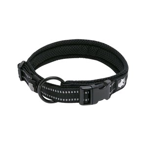 Chai's Choice Comfort Cushion 3M Polyester Reflective Dog Collar, Black, Large: 17.7 to 19.7-in neck, 4/5-in wide