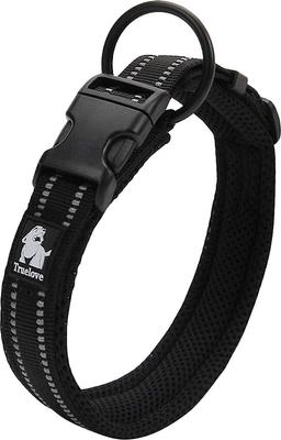 Show full view: Chai's Choice Comfort Cushion 3M Polyester Reflective Dog Collar, Black, Medium: 15.7 to 17.7-in neck, 4/5-in wide slide 2 of 6