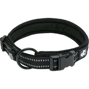 Chai's Choice Comfort Cushion 3M Polyester Reflective Dog Collar, Black, Small: 13.8 to 15.7-in neck, 4/5-in wide
