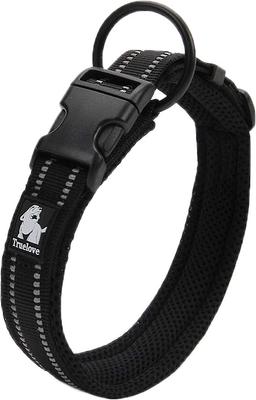 Show full view: Chai's Choice Comfort Cushion 3M Polyester Reflective Dog Collar, Black, X-Large: 19.7 to 21.7-in neck, 1-in wide slide 2 of 6