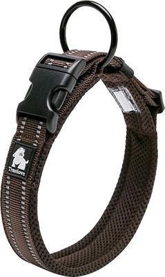 Show full view: Chai's Choice Comfort Cushion 3M Polyester Reflective Dog Collar, Chocolate, Large: 17.7 to 19.7-in neck, 4/5-in wide slide 2 of 6