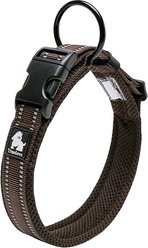 Chai's Choice Comfort Cushion 3M Polyester Reflective Dog Collar, Chocolate, Medium: 15.7 to 17.7-in neck, 4/5-in wide slide 2 of 4
