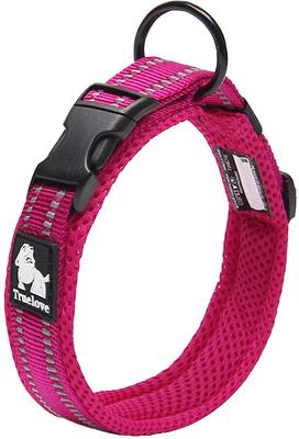 Show full view: Chai's Choice Comfort Cushion 3M Polyester Reflective Dog Collar, Fuchsia, Large: 17.7 to 19.7-in neck, 4/5-in wide slide 2 of 6