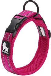 Chai's Choice Comfort Cushion 3M Polyester Reflective Dog Collar, Fuchsia, Medium: 15.7 to 17.7-in neck, 4/5-in wide slide 2 of 4