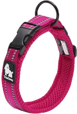 Show full view: Chai's Choice Comfort Cushion 3M Polyester Reflective Dog Collar, Fuchsia, Small: 13.8 to 15.7-in neck, 4/5-in wide slide 2 of 6