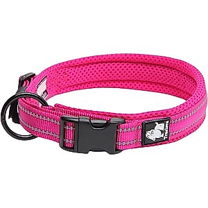 Chai's Choice Comfort Cushion 3M Polyester Reflective Dog Collar, Fuchsia, X-Small: 11.8 to 13.8-in neck, 3/5-in wide