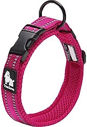 Chai's Choice Comfort Cushion 3M Polyester Reflective Dog Collar, Fuchsia, X-Small: 11.8 to 13.8-in neck, 3/5-in wide slide 2 of 4