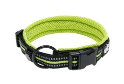Chai's Choice Comfort Cushion 3M Polyester Reflective Dog Collar, Lemon Lime, Medium: 15.7 to 17.7-in neck, 4/5-in wide