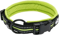 Chai's Choice Comfort Cushion 3M Polyester Reflective Dog Collar, Lemon Lime, Small: 13.8 to 15.7-in neck, 4/5-in wide