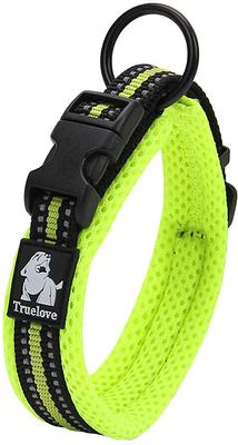 Show full view: Chai's Choice Comfort Cushion 3M Polyester Reflective Dog Collar, Lemon Lime, Small: 13.8 to 15.7-in neck, 4/5-in wide slide 2 of 6