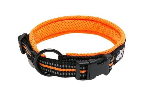 Show full view: Chai's Choice Comfort Cushion 3M Polyester Reflective Dog Collar, Orange, Large: 17.7 to 19.7-in neck, 4/5-in wide slide 1 of 6