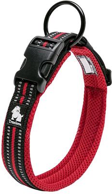 Show full view: Chai's Choice Comfort Cushion 3M Polyester Reflective Dog Collar, Red, Small: 13.8 to 15.7-in neck, 4/5-in wide slide 3 of 7