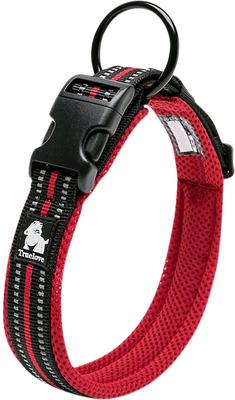 Show full view: Chai's Choice Comfort Cushion 3M Polyester Reflective Dog Collar, Red, X-Large: 19.7 to 21.7-in neck, 1-in wide slide 3 of 7