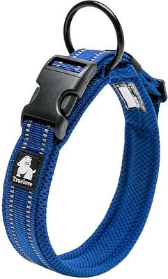 Show full view: Chai's Choice Comfort Cushion 3M Polyester Reflective Dog Collar, Royal Blue, Large: 17.7 to 19.7-in neck, 4/5-in wide slide 2 of 6