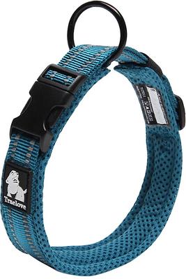 Show full view: Chai's Choice Comfort Cushion 3M Polyester Reflective Dog Collar, Teal Blue, X-Small: 11.8 to 13.8-in neck, 3/5-in wide slide 2 of 6