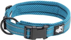 Chai's Choice Comfort Cushion 3M Polyester Reflective Dog Collar, Teal Blue, XX-Large: 21.7 to 23.6-in neck, 1-in wide