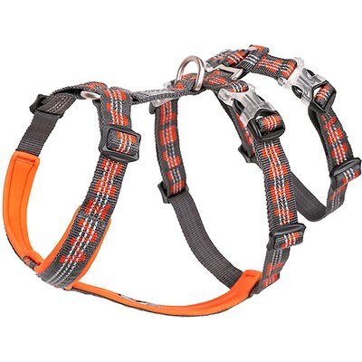 Chai's Choice Chai's Choice Double H Trail Runner Polyester Reflective No Pull Dog Harness, Orange, Small: 16 to 20-in chest
