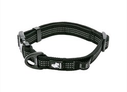 Chai's Choice Outdoor Adventure 3M Polyester Reflective Dog Collar, Black, Medium: 13.8 to 19.7-in neck, 4/5-in wide