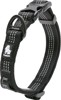 Show full view: Chai's Choice Outdoor Adventure 3M Polyester Reflective Dog Collar, Black, Small: 9.8 to 13.8-in neck, 3/5-in wide slide 3 of 7