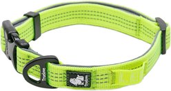 Chai's Choice Outdoor Adventure 3M Polyester Reflective Dog Collar, Neon Yellow, Large: 17.7 to 25.6-in neck, 1-in wide